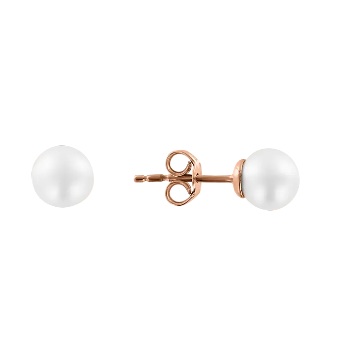 Artikelbild 1 des Artikels “Ohrstecker „Einzelperle“ aus 585 Rotgold mit Perlen “