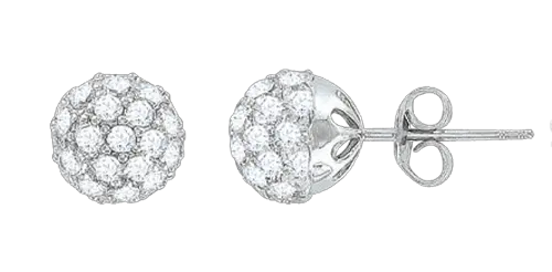Artikelbild 1 des Artikels “Ohrstecker „Kugel mit Steinbesatz“ aus 925 Silber mit Zirkonia “