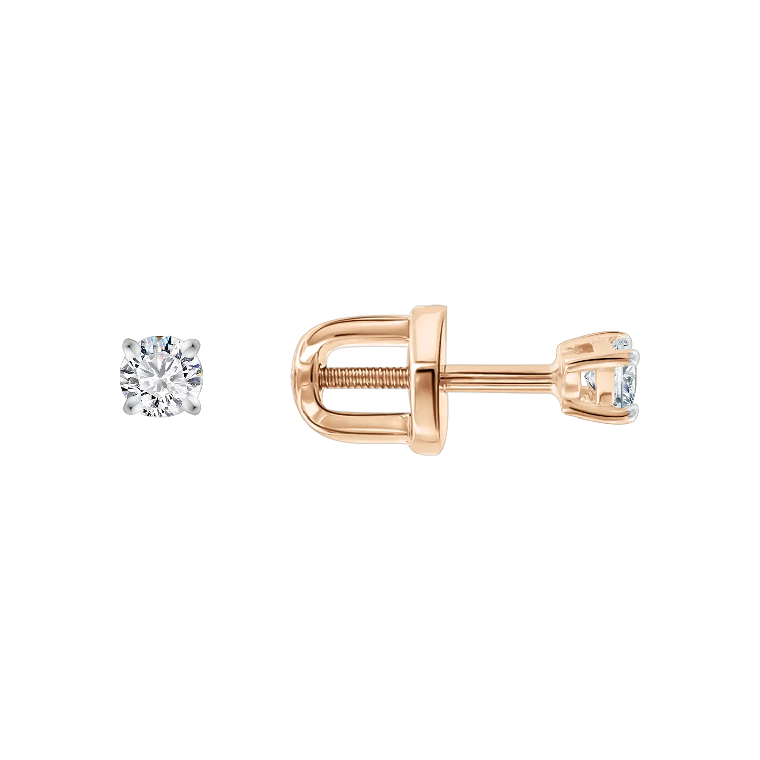 Artikelbild 1 des Artikels “Ohrstecker „Solitär“ aus 585 Weißgold mit Brillanten, Ø 3 mm “