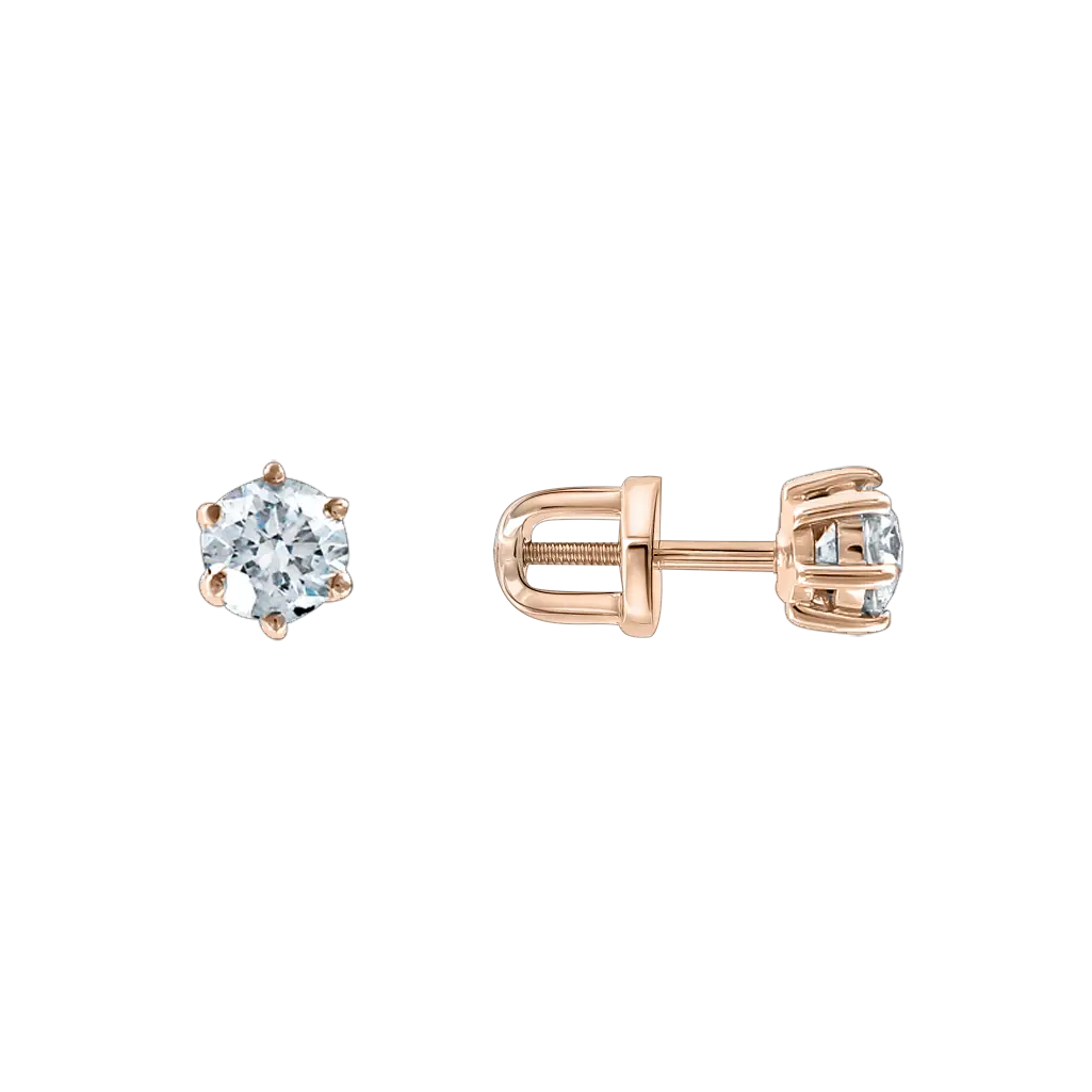Artikelbild 1 des Artikels “Ohrstecker „Solitär“ aus 585 Weißgold mit Brillanten, Ø 5 mm “