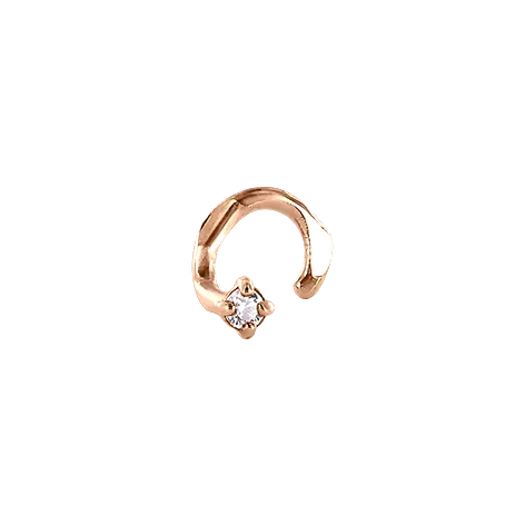 Artikelbild 1 des Artikels “Piercing „Offener Ring mit Stein“ aus 585 Rotgold mit Zirkonia “