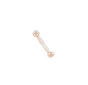 Artikelbild 1 des Artikels “Piercing „Stab mit Kugel“ aus 585 Rotgold, Länge 11 mm “