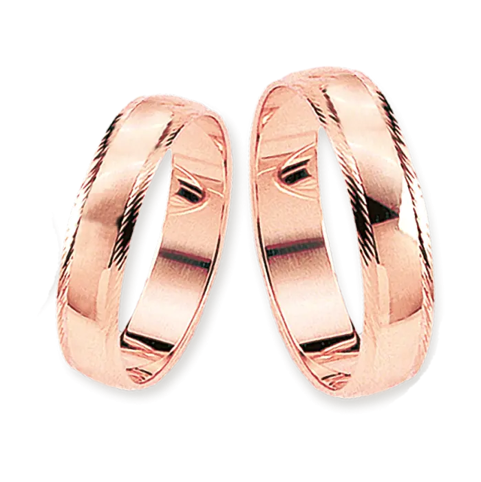 Artikelbild 1 des Artikels “Trauring „Mit Diamantschliff-Rand“ aus 585 Rotgold “