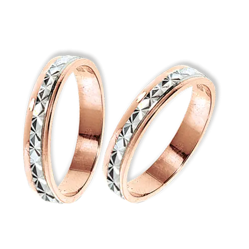 Artikelbild 1 des Artikels “Trauring „Mit Rautenmuster“ aus 585 Bicolor-Gold “
