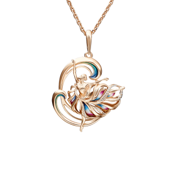 Anhänger aus Rotgold 585 mit Zirkonia 
