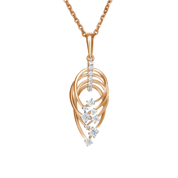 Anhänger aus Rotgold 585 mit Zirkonia 