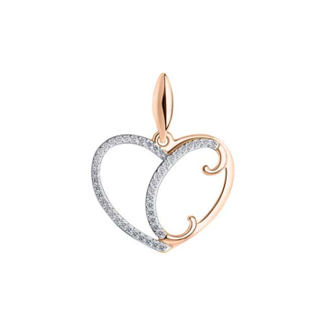 Anhänger aus Rotgold 585 mit Zirkonia 