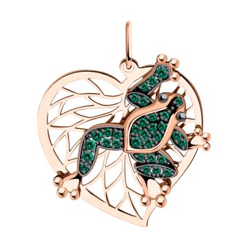 Anhänger aus Rotgold 585 mit Zirkonia 