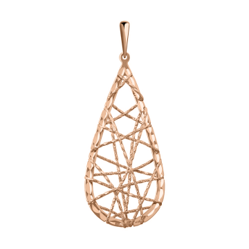 Pendant in red gold of 585 assay value 