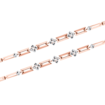 Bracelet in red gold of 585 assay value 
