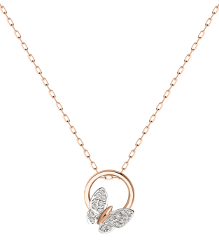 Kette aus Rotgold 585°mit Anhänger/ Zirkonia 