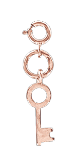 Pendant in red gold of 585 assay value 