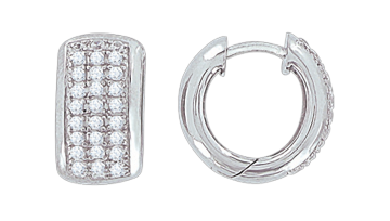 Серебряные серьги 925 пробы, вставка фианиты 