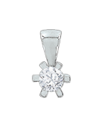 Серебряная подвеска 925 пробы. Вставка: Фианиты 