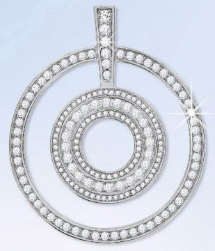 Серебряная подвеска 925 пробы. Вставка: Фианиты 