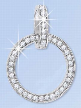 Серебряная подвеска 925 пробы. Вставка: Фианиты 