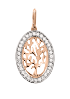 Anhänger aus Rotgold 585° mit Zirkonia 
