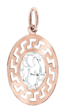 Anhänger Sternzeichen Steinbock aus Rot/ Weißgold 585° 