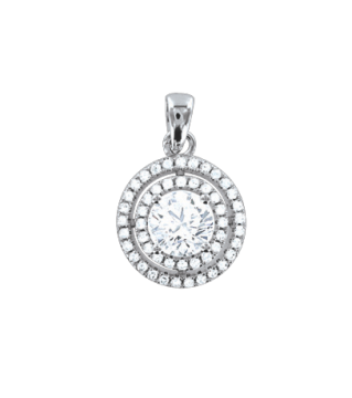 Серебряная подвеска 925 пробы. Вставка: Фианиты 