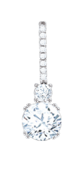 Серебряная подвеска 925 пробы. Вставка: Фианиты 