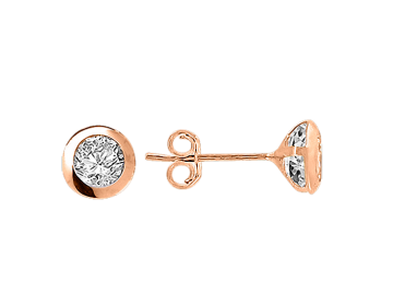 Ohrstecker aus Rotgold 585° mit Zirkonia 