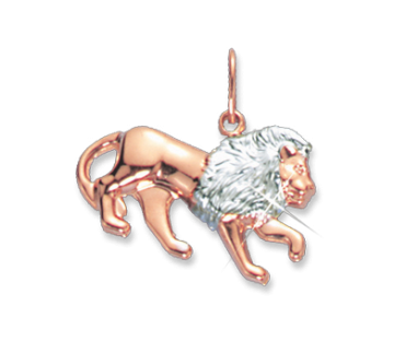 Pendant in red gold of 585 assay value 