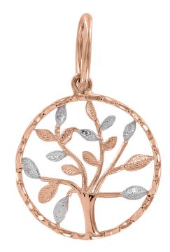 Pendant in red gold of 585 assay value 