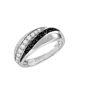 Damenring aus 925er Silber mit Zirkonia 