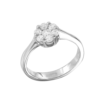 Damen-ring aus 925er Silber mit Zirkonia 