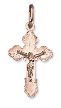 Kreuz Anhänger aus Rotgold 585° 