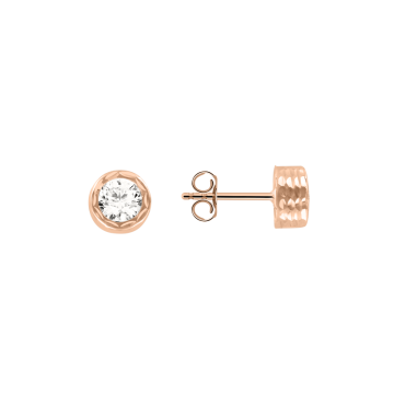 Ohrstecker aus Rotgold 585° mit Zirkonia 
