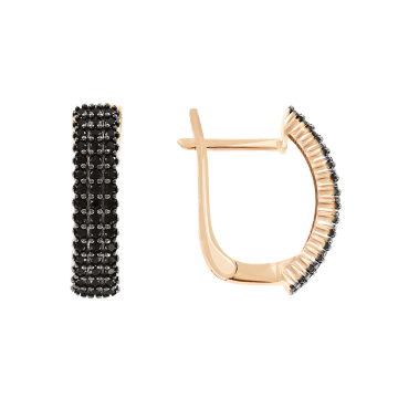Ohrringe aus Rotgold 585° mit Zirkonia 