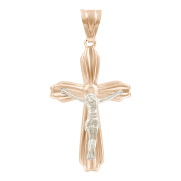 Kreuz Anhänger aus Rotgold 585° 