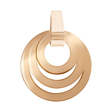 Pendant in red gold of 585 assay value 