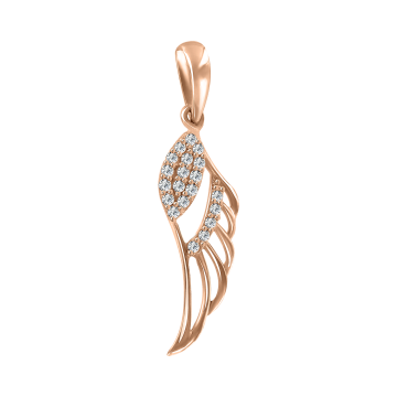 Anhänger aus Rotgold 585° mit Zirkonia 