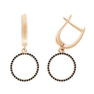 Ohrhänger aus Rotgold 585° mit Zirkonia 