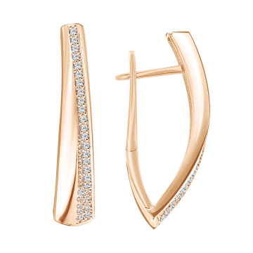 Ohrhänger aus Rotgold 585° mit Zirkonia 
