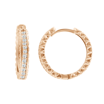 Ohrringe aus Rotgold 585° mit Zirkonia 