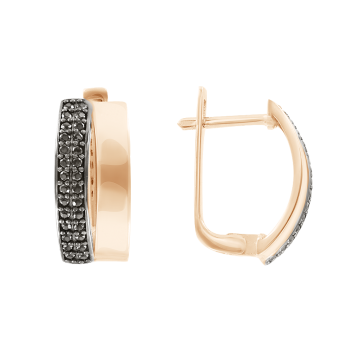 Ohrringe aus Rotgold 585° mit Zirkonia 