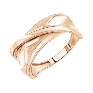Lady´s ring in red gold of 585 assay value 