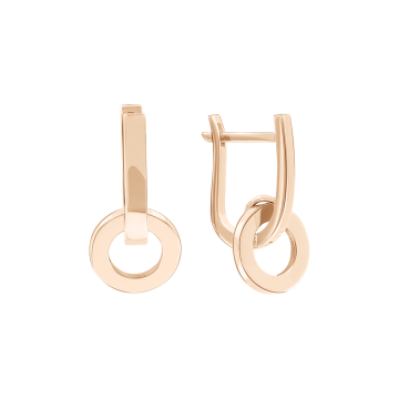 Серьги из красного золота 585 пробы 
