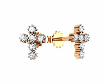 Ohrhänger aus Rotgold 585° mit Zirkonia 