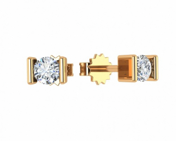 Ohrhänger aus Rotgold 585° mit Zirkonia 