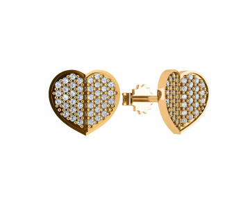 Ohrhänger aus Rotgold 585° mit Zirkonia 