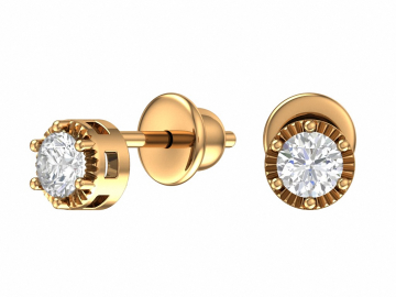 Ohrhänger aus Rotgold 585° mit Zirkonia 