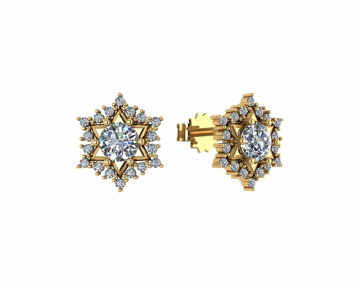 Ohrhänger aus Rotgold 585° mit Zirkonia 