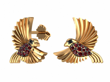 Ohrhänger aus Rotgold 585° mit Zirkonia 