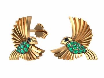 Ohrhänger aus Rotgold 585° mit Zirkonia 