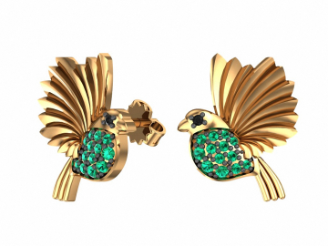 Ohrhänger aus Rotgold 585° mit Zirkonia 