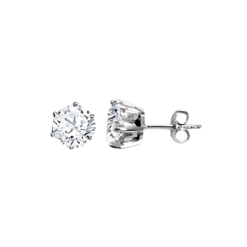 Silver earrings with zirconia 